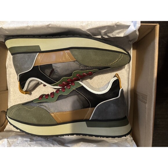 Greats Sneaker Maccarren Tech Unisex Cargo Multi Mesh Olive Men 8 - Women 10 - Picture 5 of 7